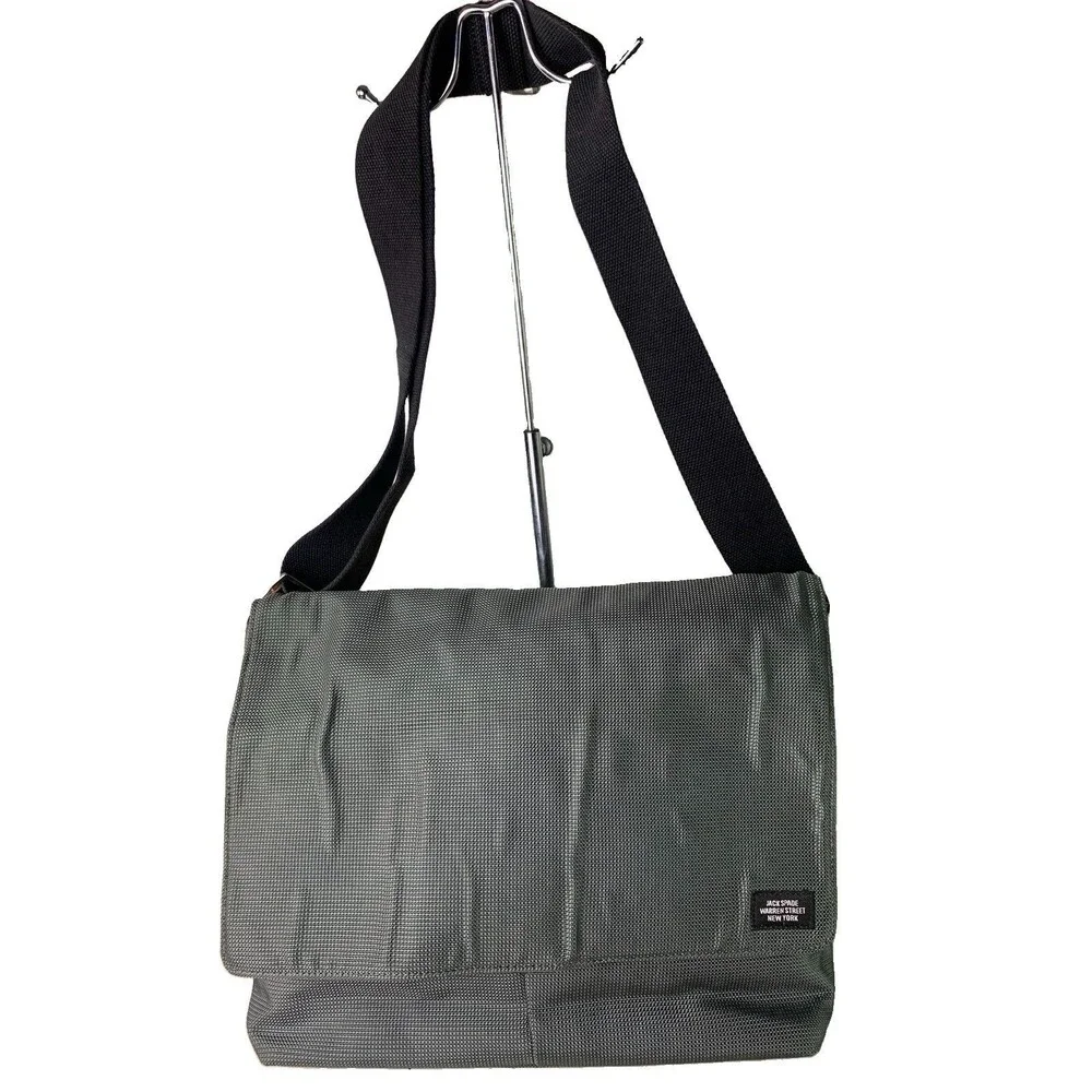 Jack Spade Greene Street Canvas Messenger Commuter Bag Crossbody Strap Laptop